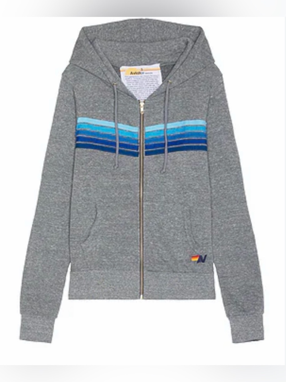 Aviator Nation Kid's Unisex 5-Stripe Hoodie Size 10